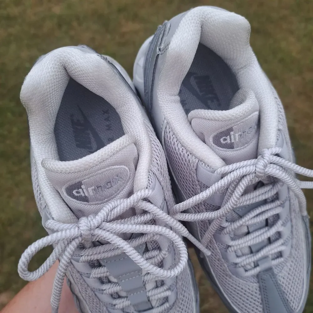 NEW Nike Air Max 95 Big Bubble SE Women Size 7.5 Metallic Silver Grey Fog Shoes